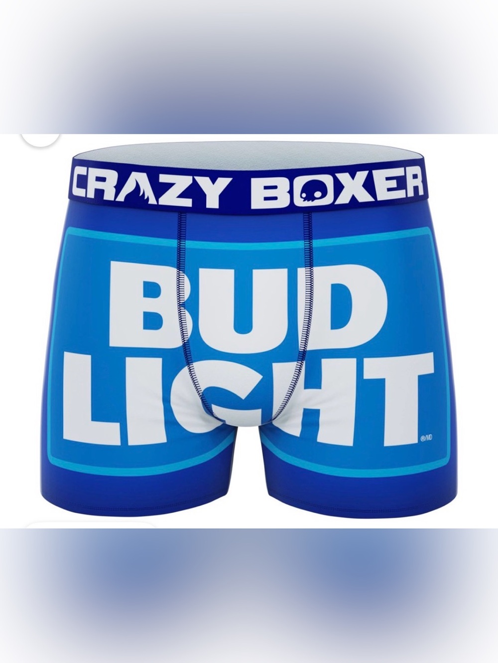 Crazy Boxer Bud Light  logo Blue Men's Boxer Briefs large